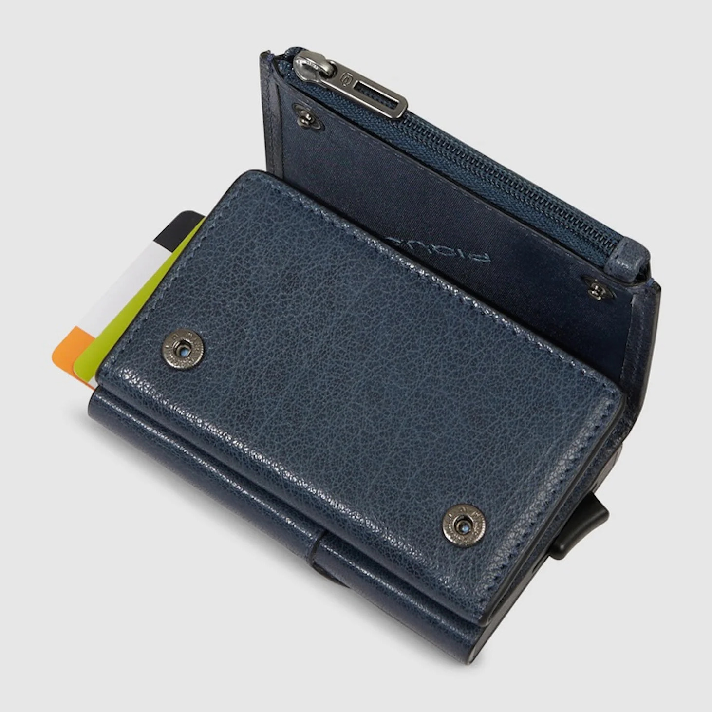 Piquadro Portafoglio compatto con portacarte automatico, porta monete e protezione RFID