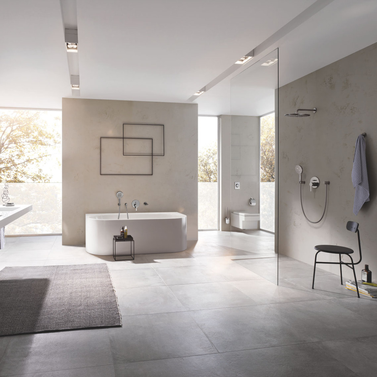 Mitigeur de douche monocommande 2 sorties avec inverseur - Hard Graphite brossé