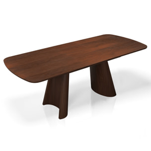 Table à manger extensible Tomasucci OTRA, en MDF finition noyer, 160/200 × 90 × 76 cm
