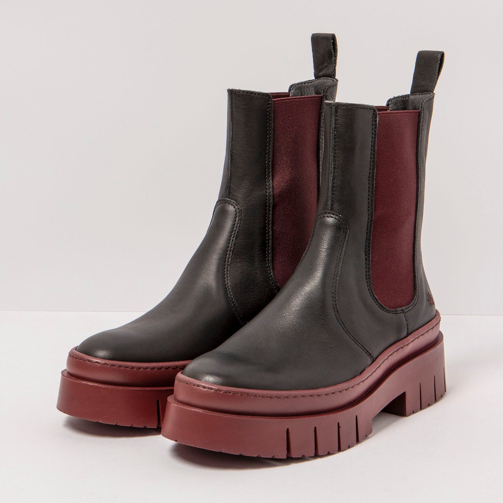 Botines 1954 NAPPA BLACK-BURDEOS/AMBERES color Black-burdeos