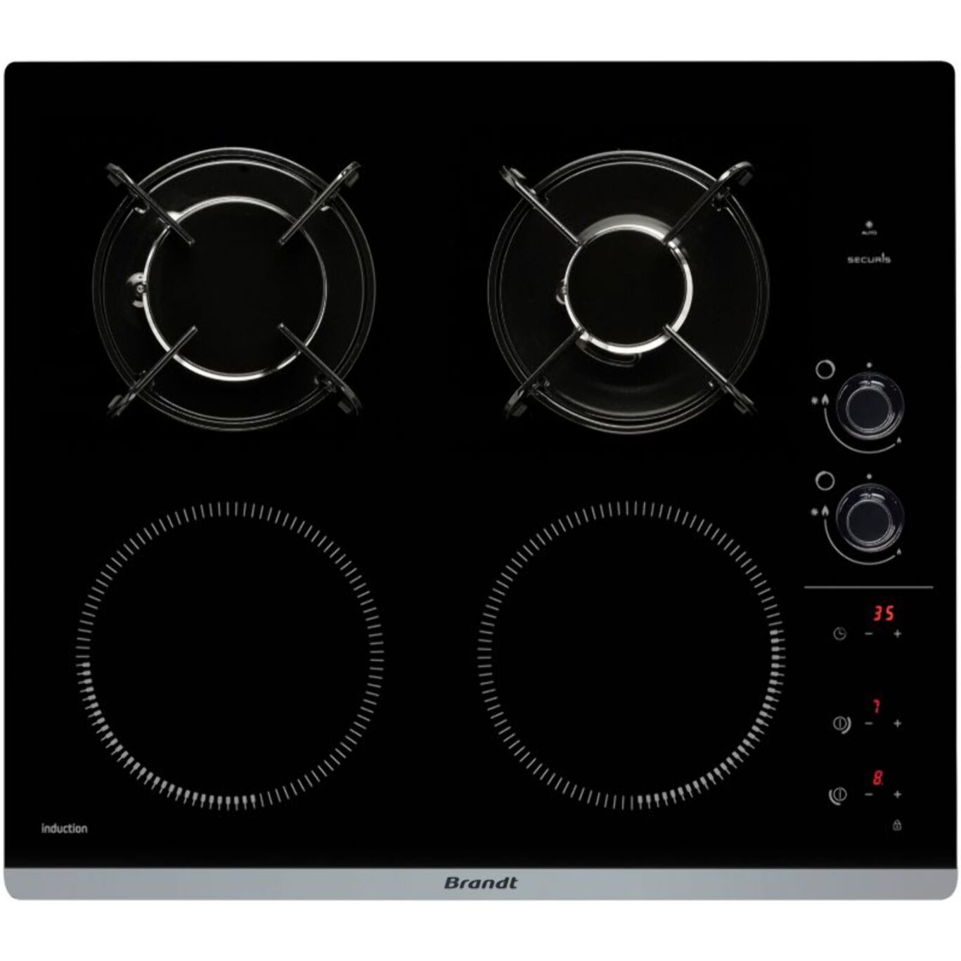 Plaque mixte induction gaz BRANDT BPI6413BM