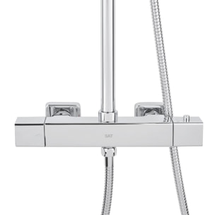 Ensemble de douche mural 3 jets avec mitigeur thermostatique, chrome (SATSSTZ)