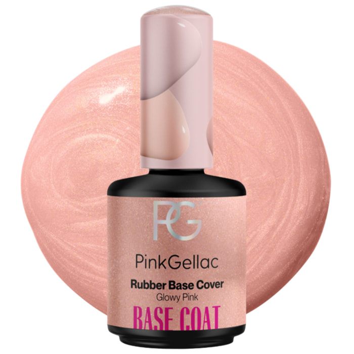 Rubber base coat - Glowy Pink - 15 ml