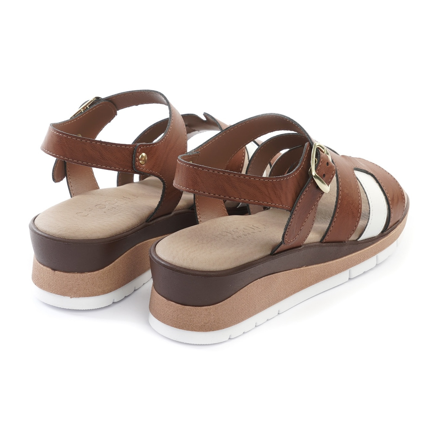 SANDALO ZEPPA E CINTURINO CUOIO