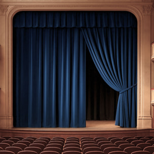 Rideau occultant ignifugé Non Feu M1 - Bleu Outremer