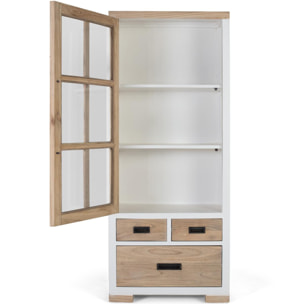Vitrina de Madera de Mindi 75 Cm Estilo Nórdico Natural