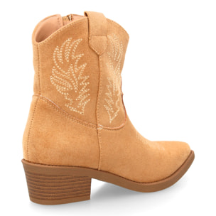 Botín cowboy con tacón para mujer