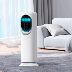 Condizionatore d'aria multifunzione, umidificatore e purificatore d'aria senza lame, riscaldamento e raffreddamento 60W/1800W caldo/freddo. Touch screen e telecomando. Rotazione di 120º. Serbatoio dell'acqua da 4 l.