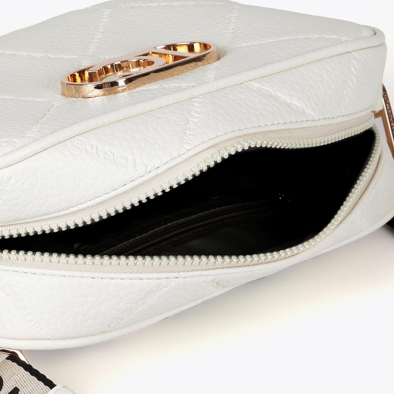 Borsa a tracolla Monogramma rombi Logo Ovale Effetto Pelle