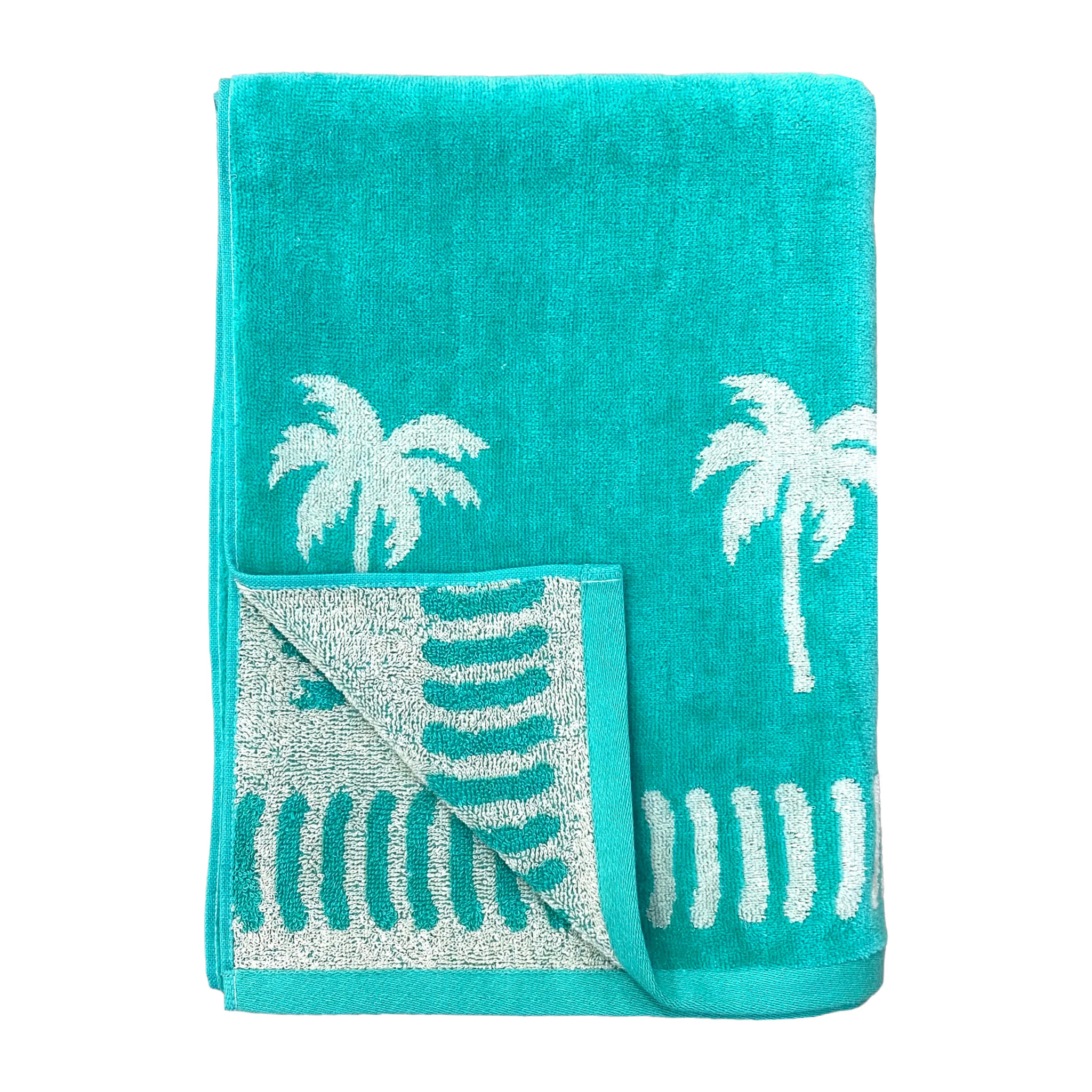 Serviette de plage éponge velours Jacquard - Koko - 90x170cm - 400g/m²