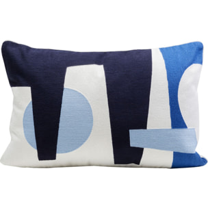 Coussin Forma bleu et blanc Kare Design