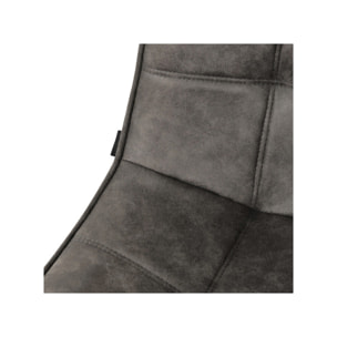 Chaise microfibre effet simili, poignée et pieds noirs - SPOOKY 2