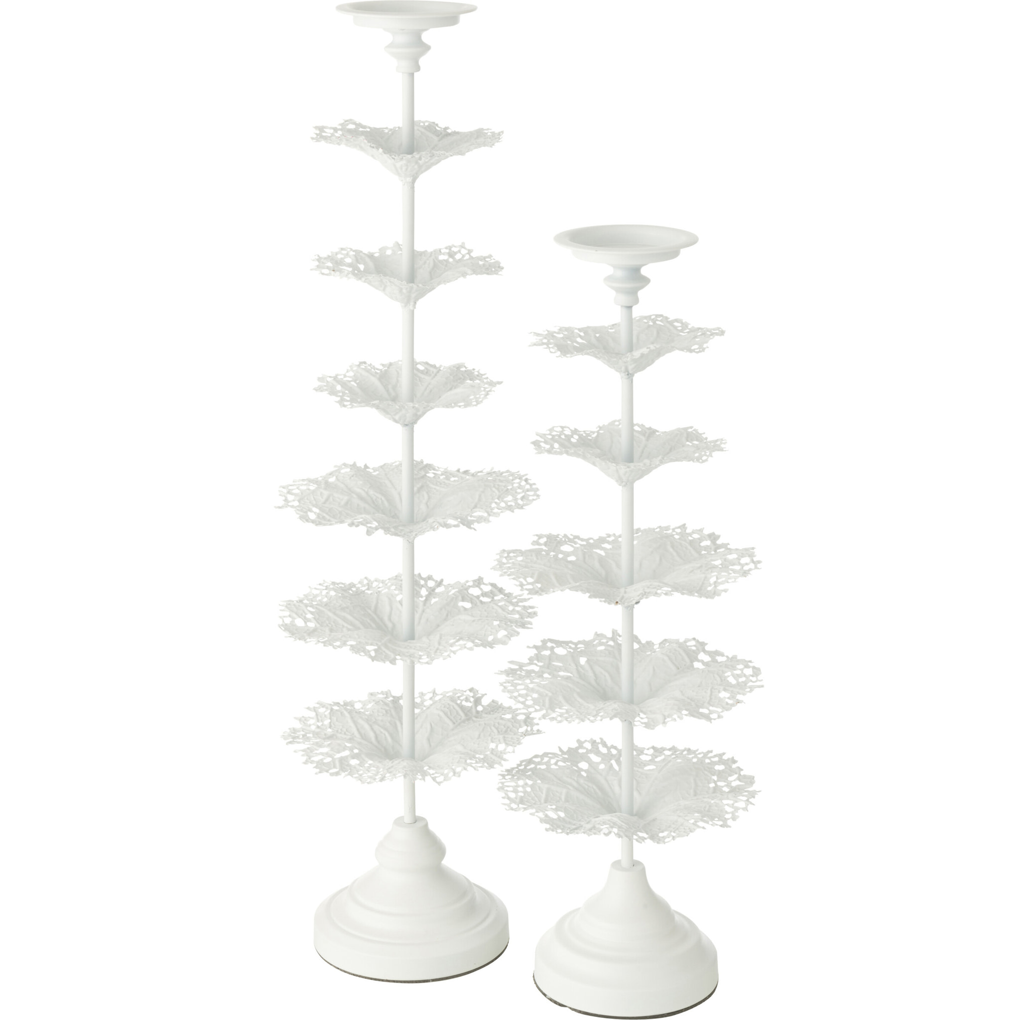 J-Line Photophore Arbre Metal Blanc Large