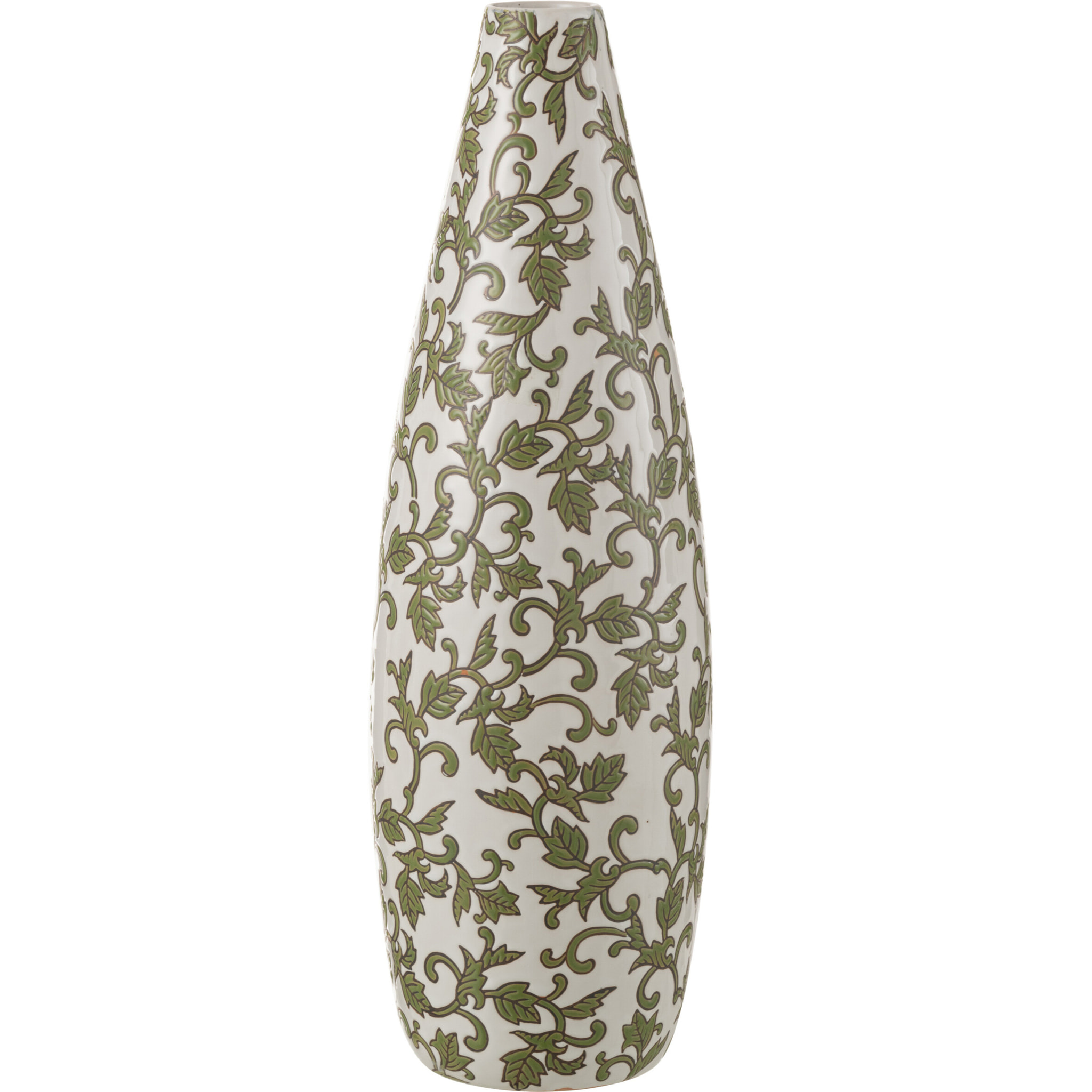 J-Line vase Yezi - porcelaine - vert/blanc - 53 cm de hauteur