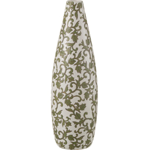 J-Line vase Yezi - porcelaine - vert/blanc - 53 cm de hauteur