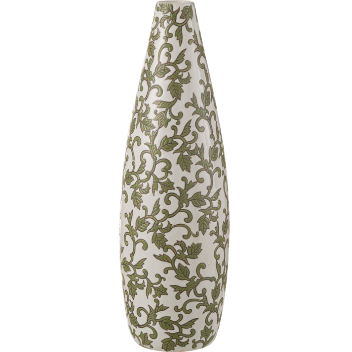 J-Line vase Yezi - porcelaine - vert/blanc - 53 cm de hauteur