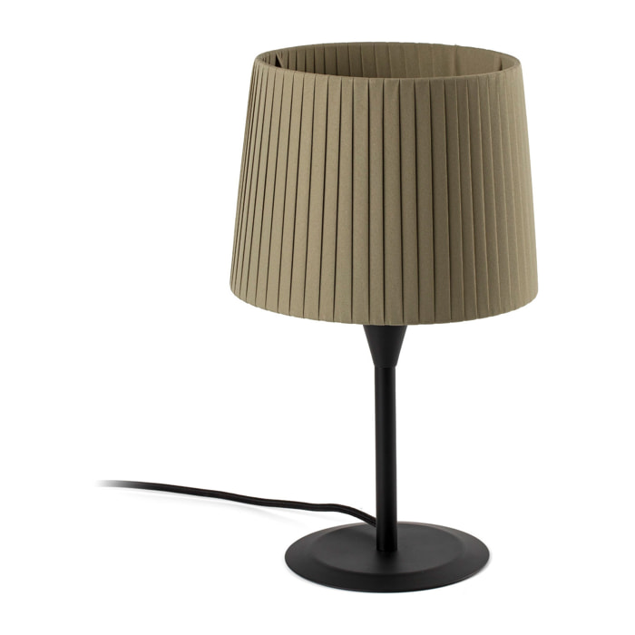 SAMBA S Mini lampe de table noire/enrubanné vert