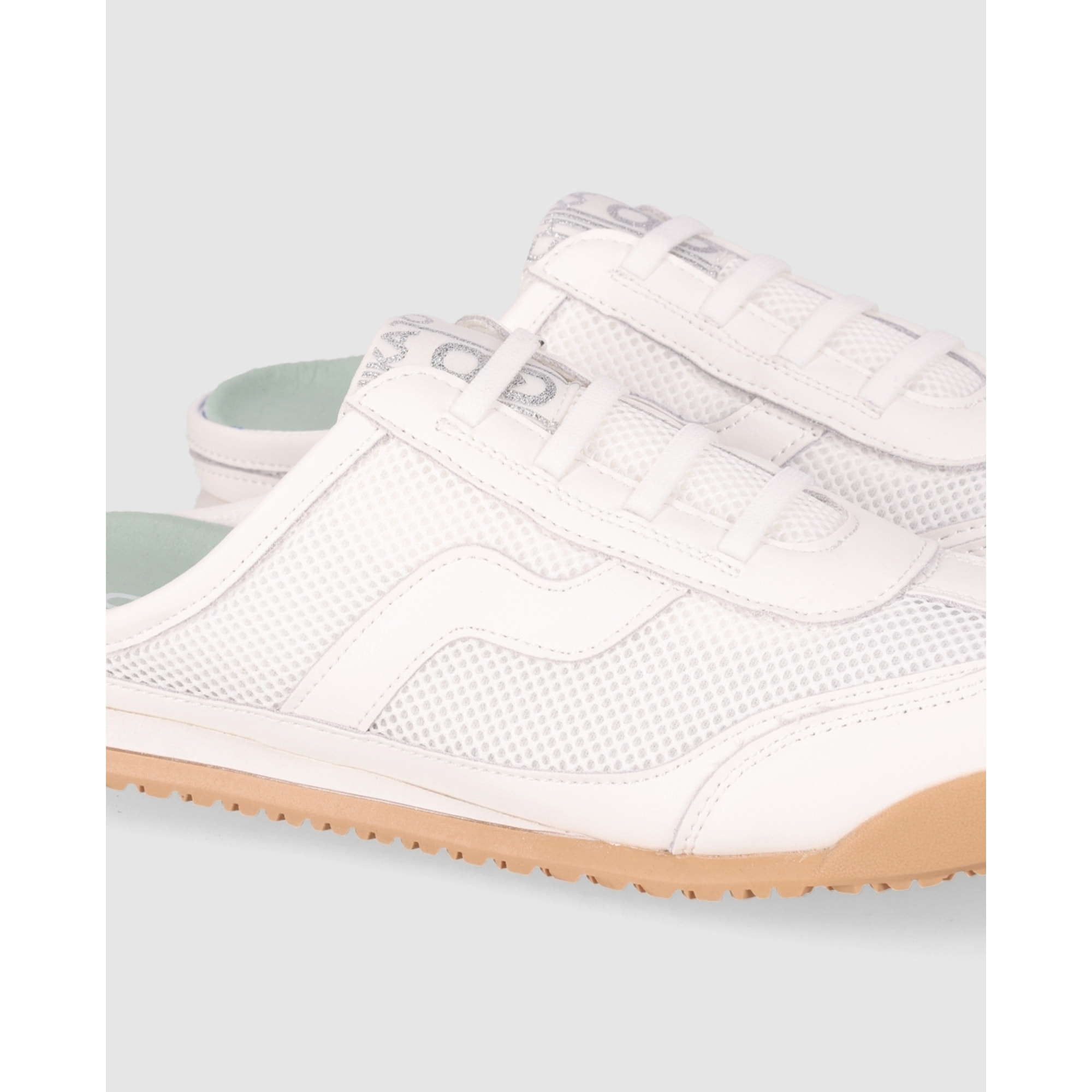 Deportivos de Piel - Blanco - Tacón: 1 cm