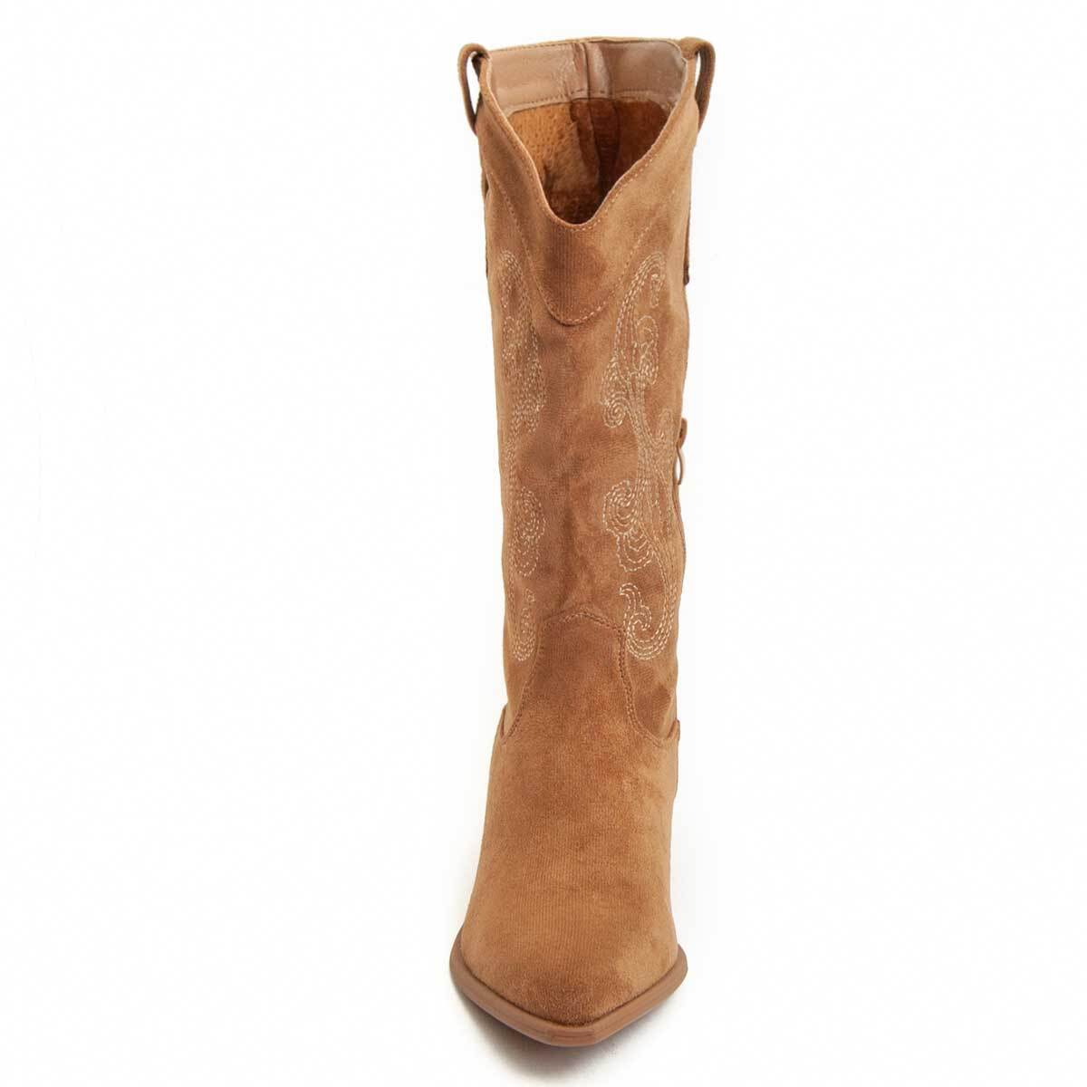 Bota Cowboy De Tacón Para Mujer