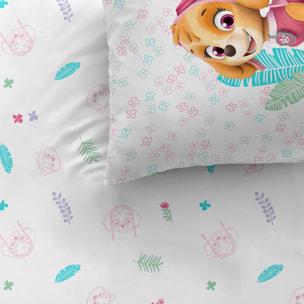Parure de lit imprimée + drap housse 100% coton, PAT PATROUILLE PARADISE