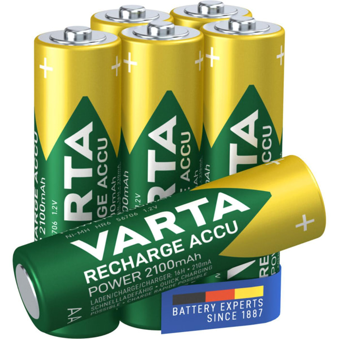 Varta - Pile rechargeable AA 2100 mAh blister de 6