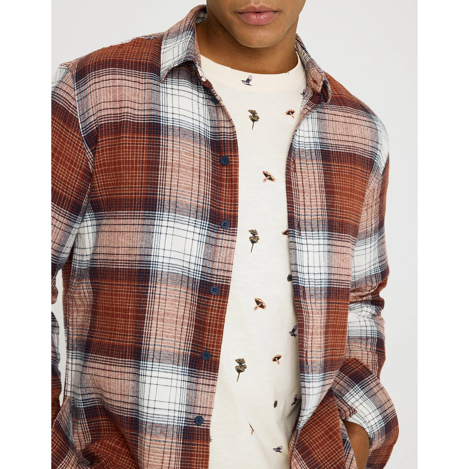 Camisa Manga Larga Cuadros Rojo - Jelvel