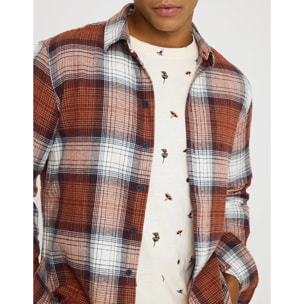 Camisa Manga Larga Cuadros Rojo - Jelvel