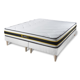 Ensemble sommier + matelas FLEXY ressorts ensachés et mémoire de forme