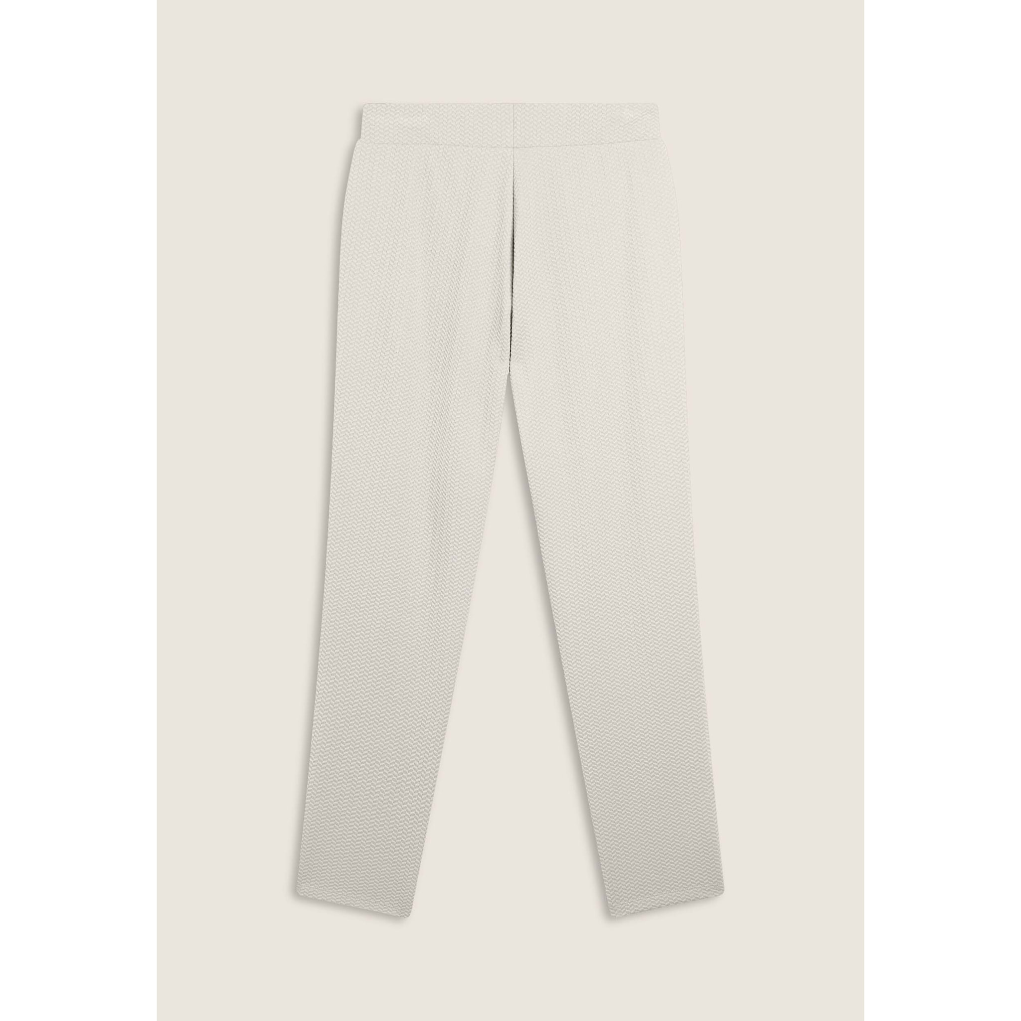 Pantaloni donna in felpa micro-trecce con fondo dritto