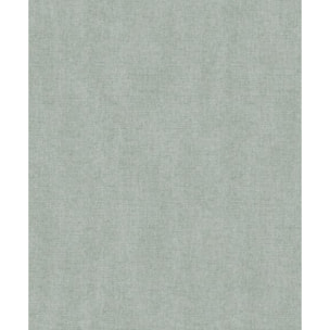 Papier peint uni effet toile lin vert d'eau