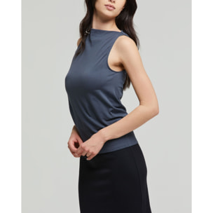 Smanicato scollo barchetta seamless