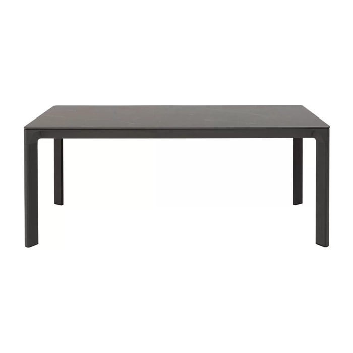 Table de jardin Bari 180x90cm noire Kare Design