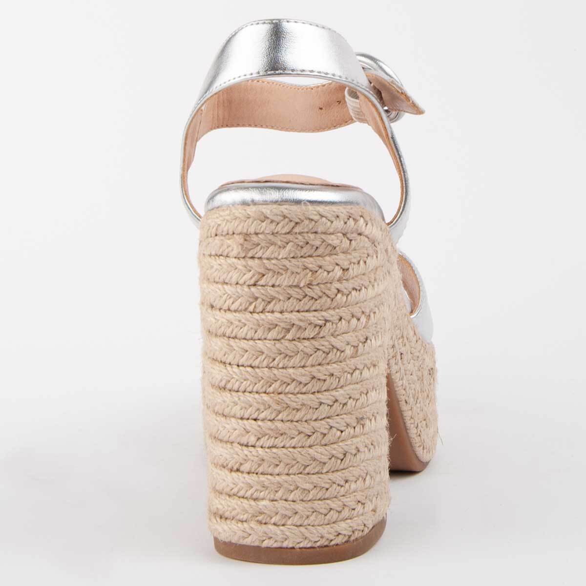 Sandalia De Tacón - Plateado - Altura: 12 Cm