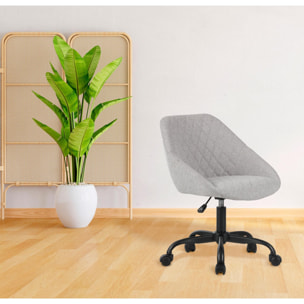 Silla de estudio Lucie tela gris 84x58x60 cm