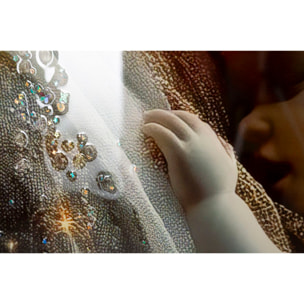 STAMPA DECORATA SU TELA LACCATA C/CORNICE MATERNITY -C- CM 60X3,5
X90