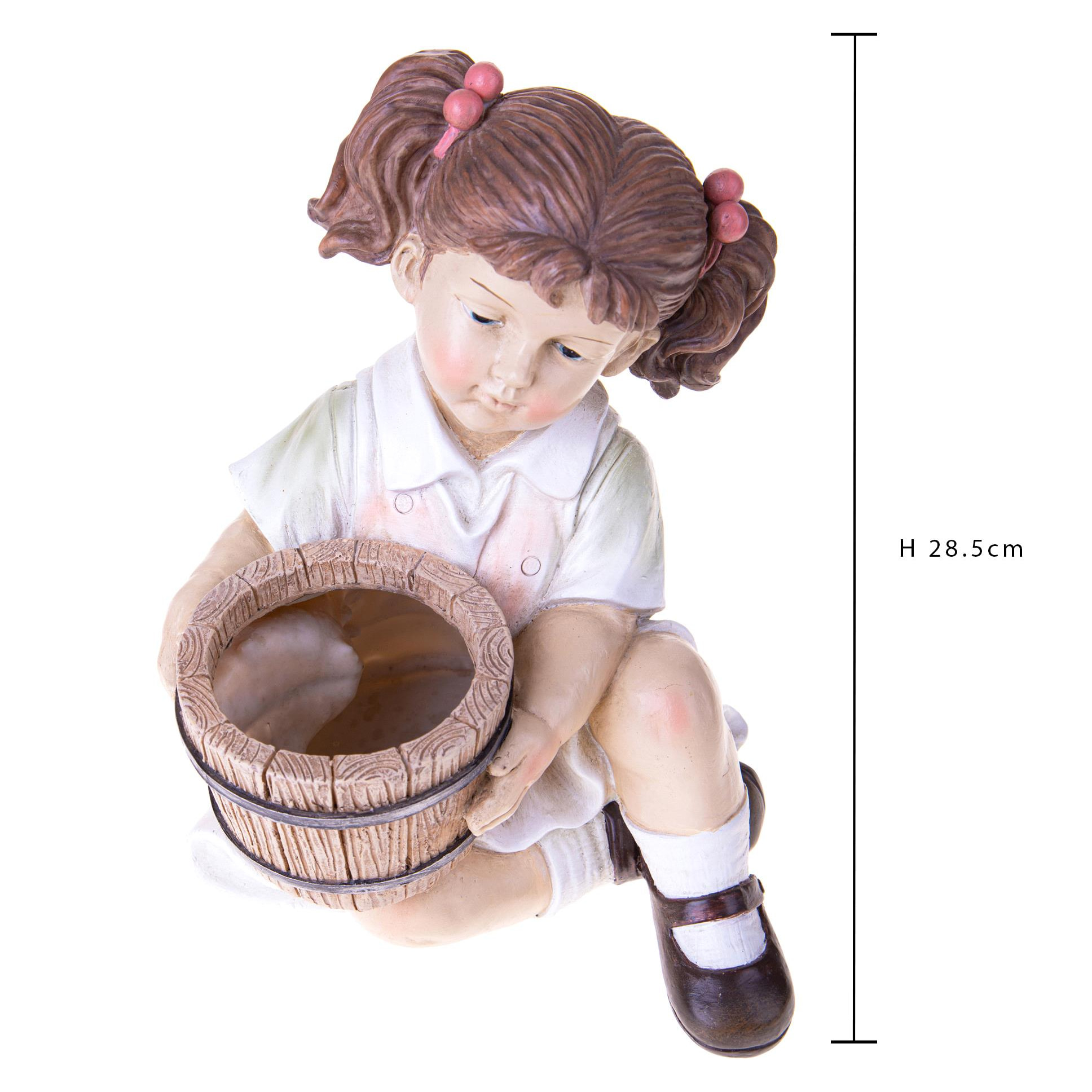 Bambina In Ginocchio con Vaso 28.5 Cm - Pezzi 1 - 21X28,5X18,5cm - Colore: Incolore - Bianchi Dino - Decori Casa E Complementi