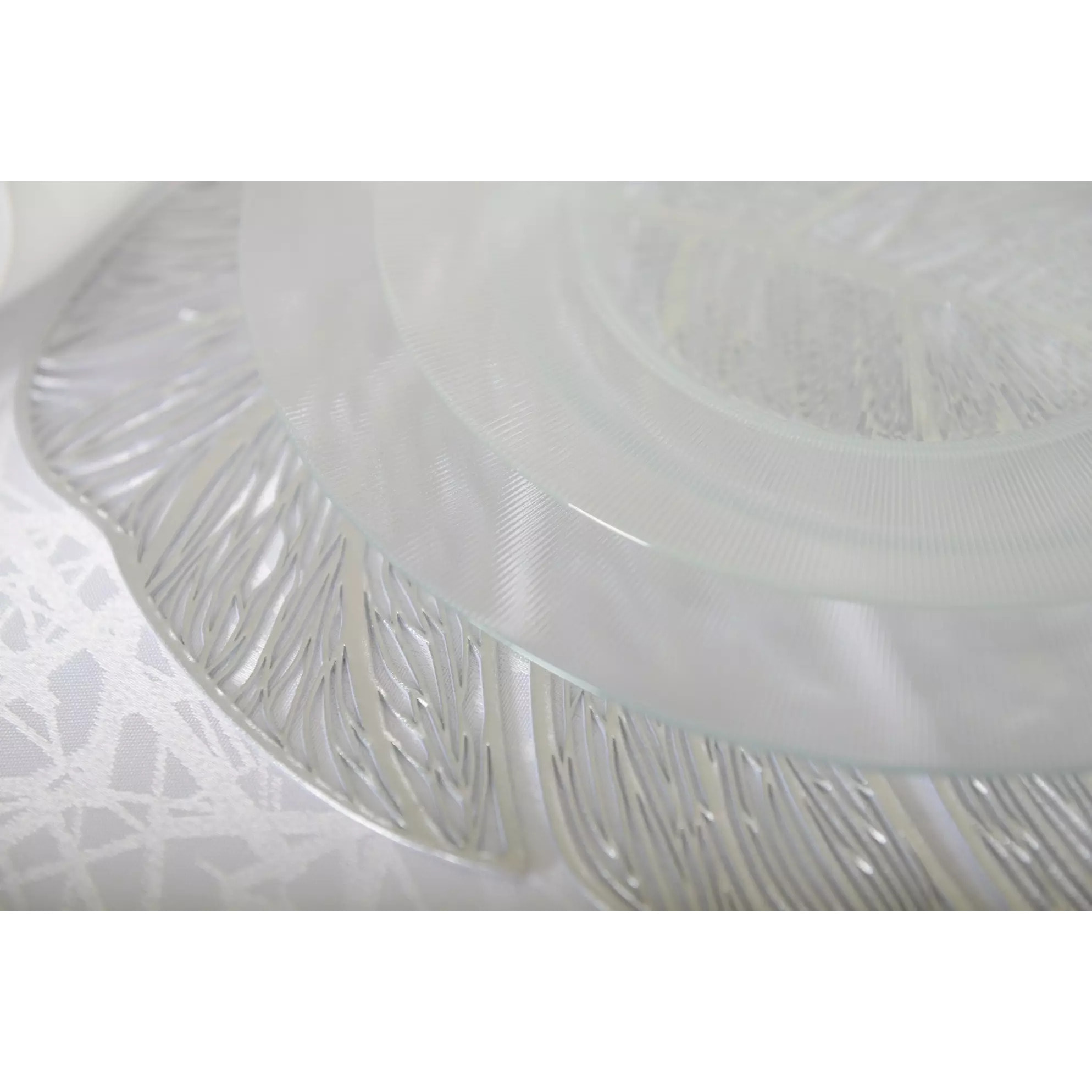 Lot de 6 DESSOUS D'ASSIETTE FEUILLE FILIGRANE ARGENT