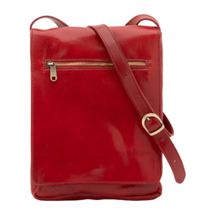 Borsa a tracolla  da uomo In Vera pelle Made in Italy 24x30x4 cm