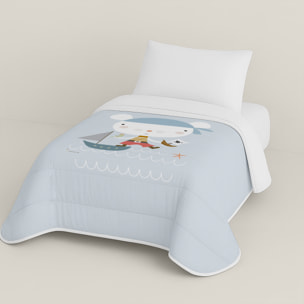 Edredón Nórdico Estampado - Infantil - 100% Algodón - 200 gr/m² con Tacto Pluma - Aventura Pirata