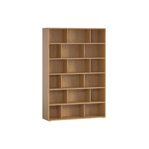 Bibliothèque scandinave finition bois clair chêne L140 cm EPURE