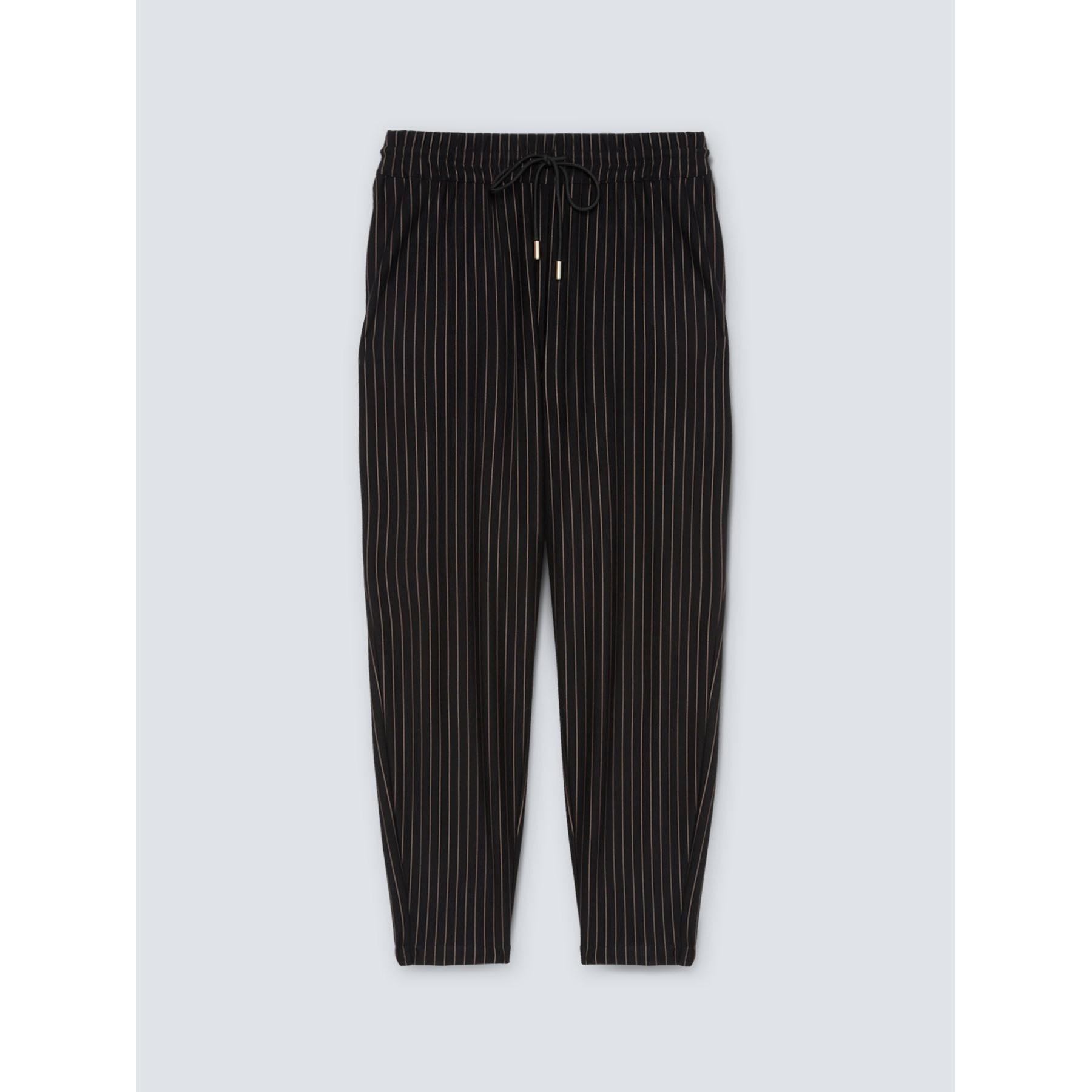 Fiorella Rubino - Pantaloni joggers gessati - Nero