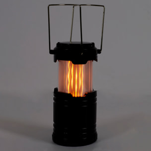 LUMINAIRE CAMPING EFFET FLAMME ET LED BLANCHE
