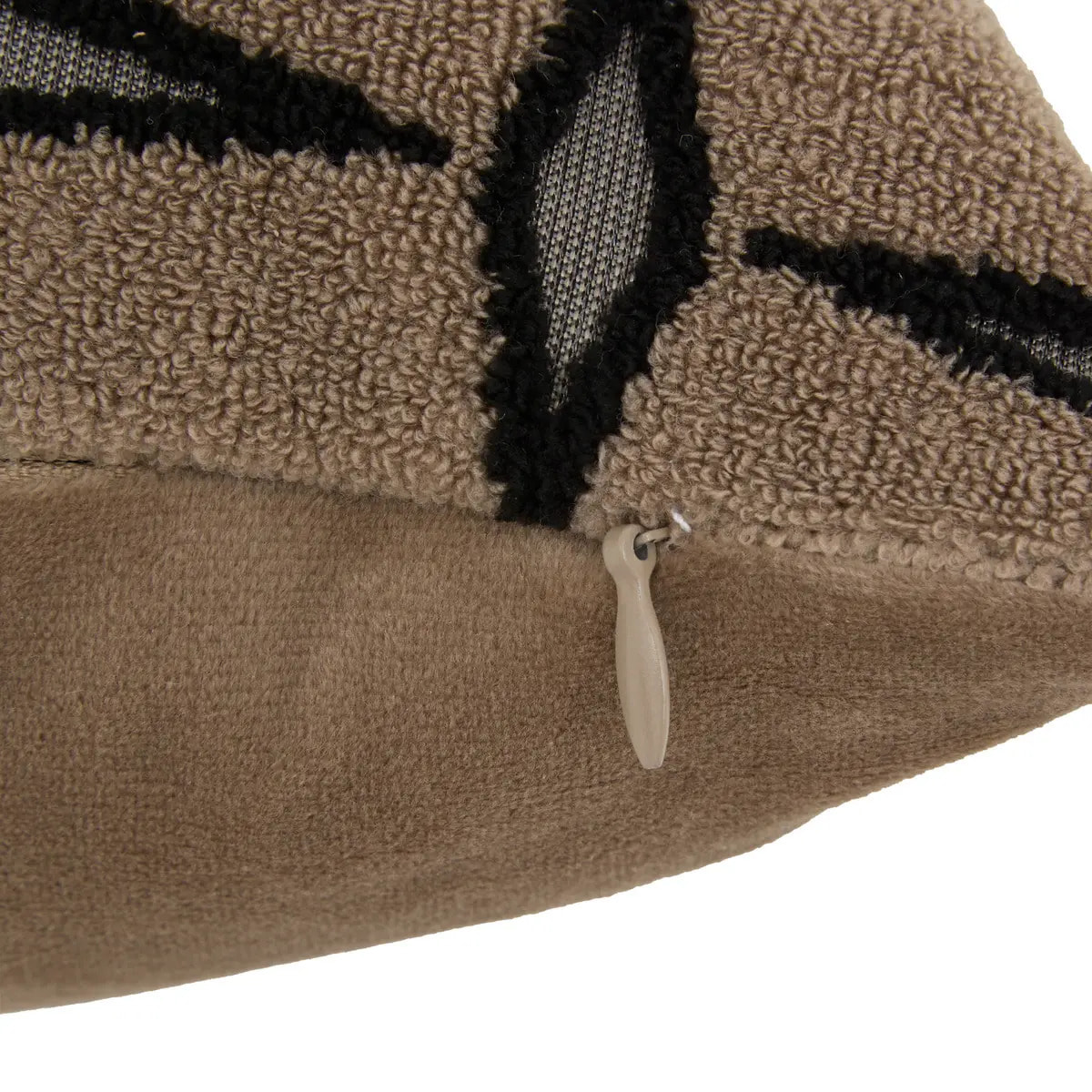 Coussin Diamant 40x40cm jacquard graphique marron