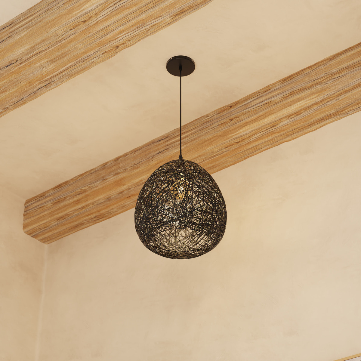 Suspension "Mona" noire D34 cm