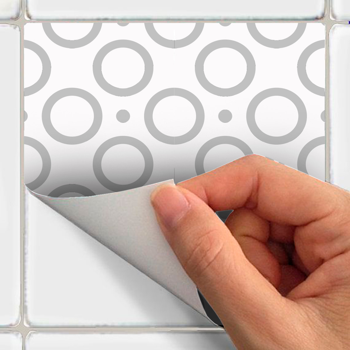 Stickers muraux - Sticker Mural Carrelage adhésif Cuisine Salle de Bain - 60 STICKERS CARREAUX DE CIMENT SCANDINAVE CARDIFF