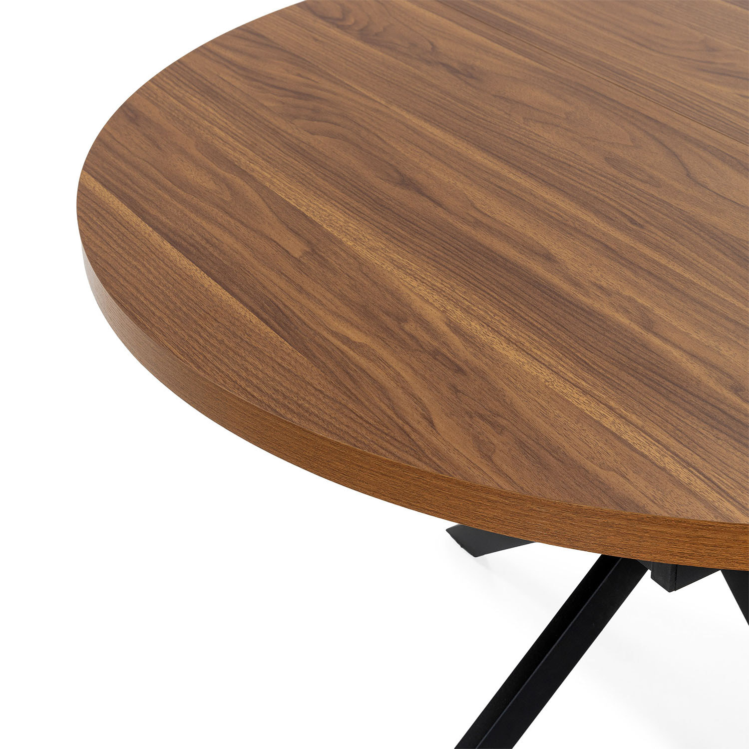 Mesa redonda extensible Murano efecto Nogal, 120-160 cm