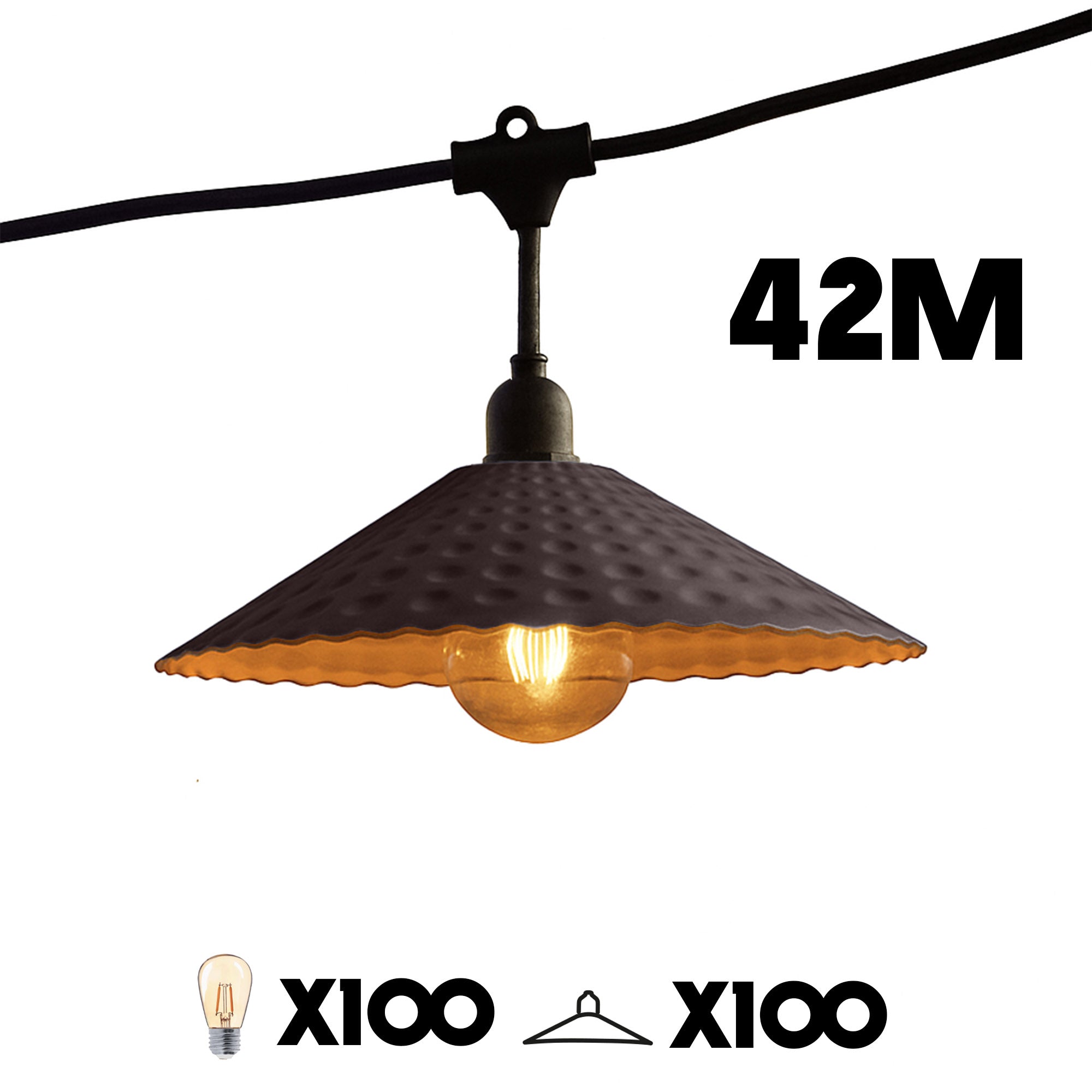 Guirlande connectable VINTY 100xE27 42M