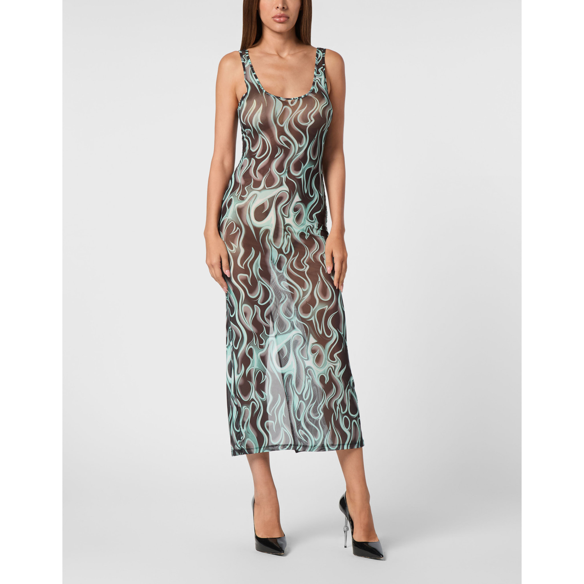 PHILIPP PLEIN Long Dress FLAME