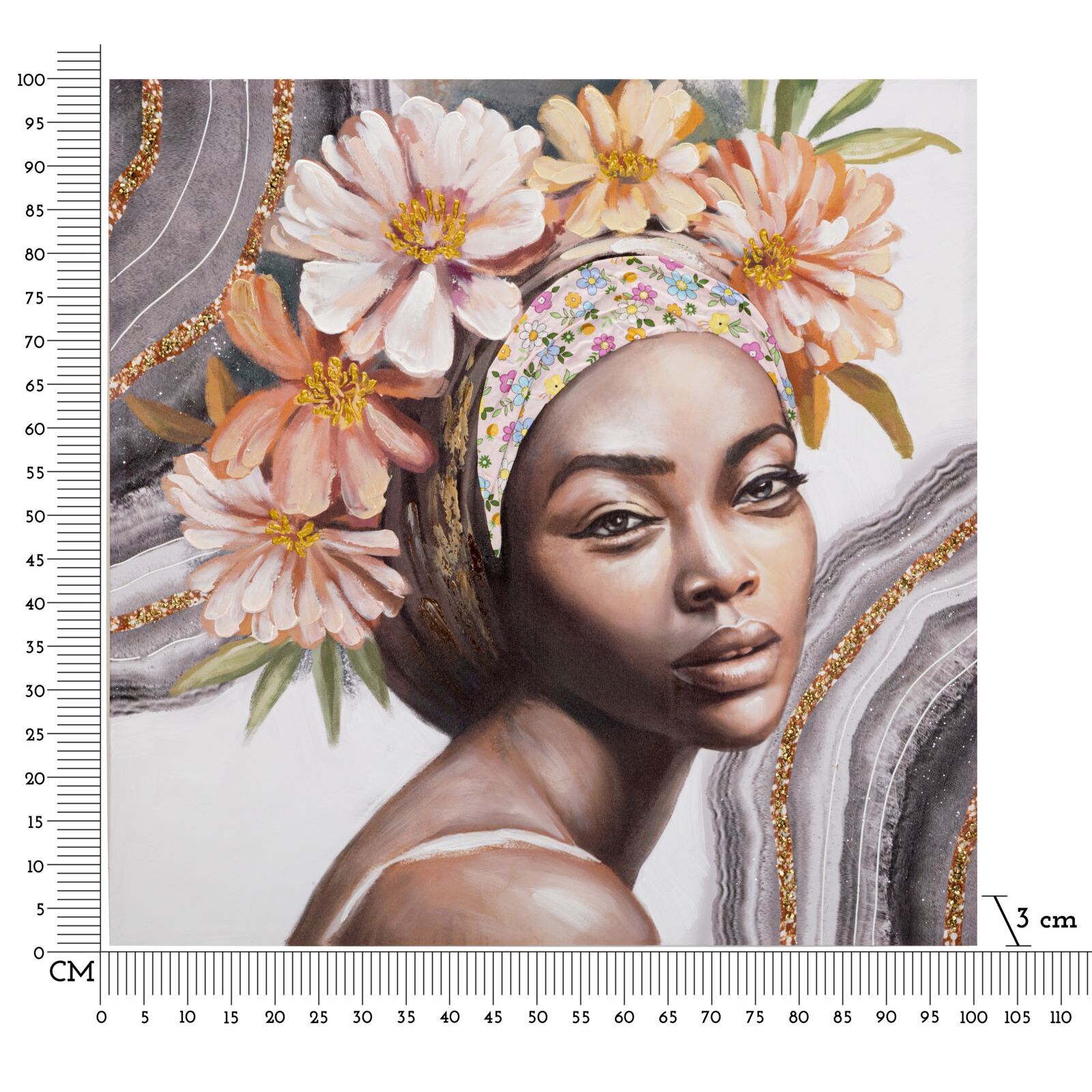 DIPINTO SU TELA NAOMI -A- CM 100X3X100