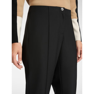 Elena Mirò - Pantaloni slim in tessuto tecnico - Nero